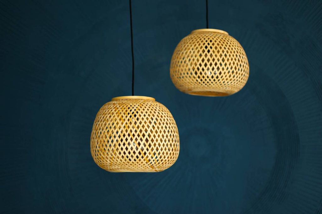 luminaire en rotin
