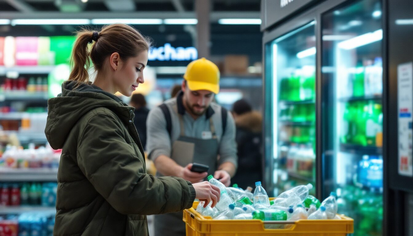 recyclage bouteille plastique tarif auchan
