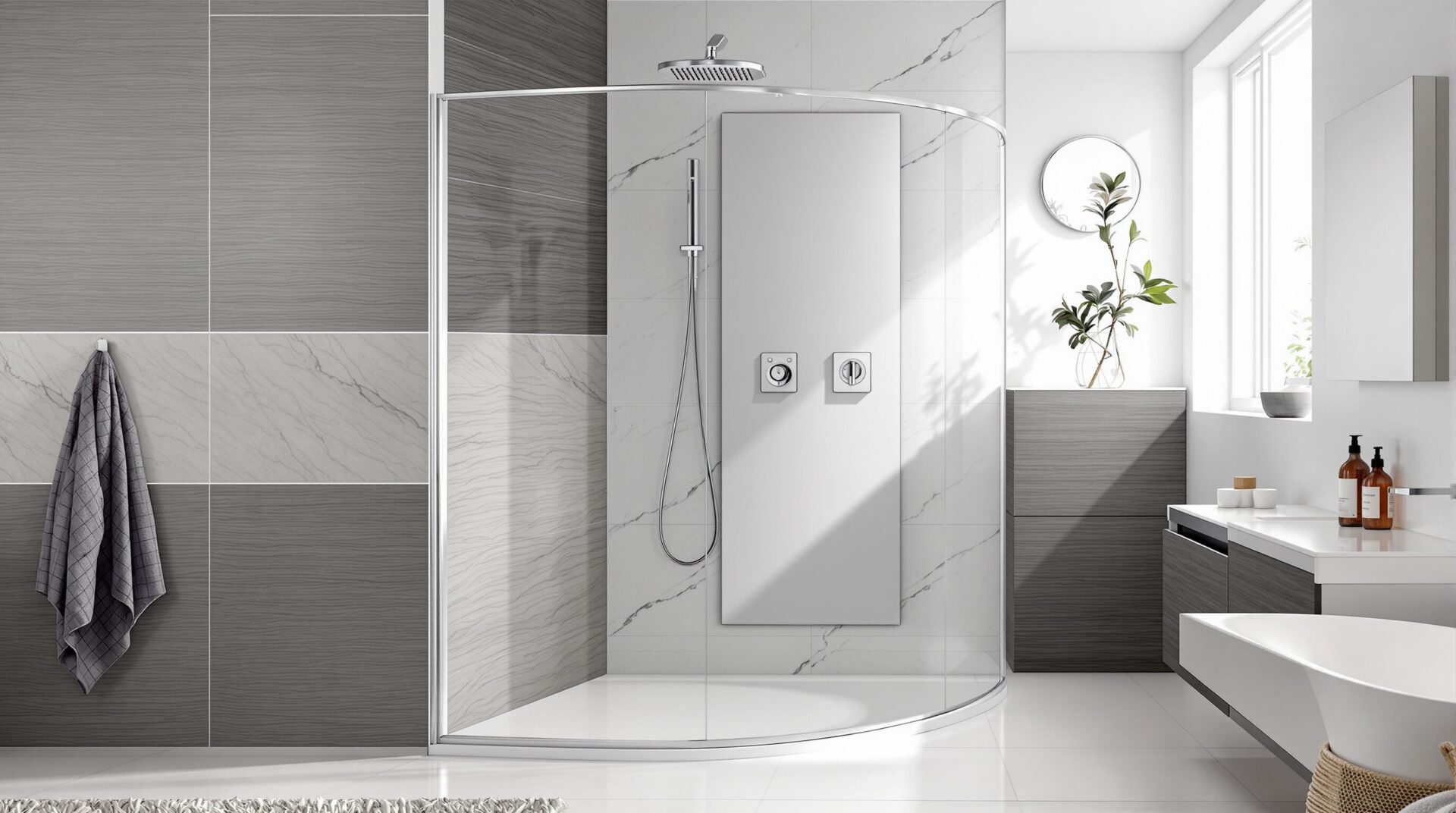 panneau mural douche