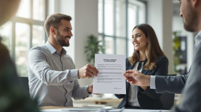 modèle attestation de financement