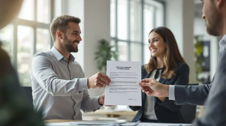 modèle attestation de financement