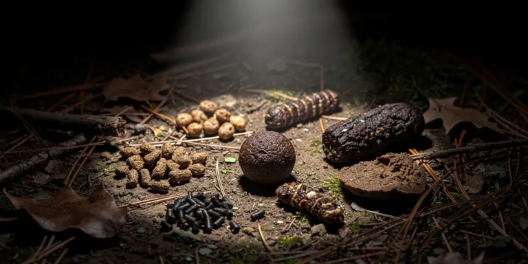 crottes d'animaux nocturnes