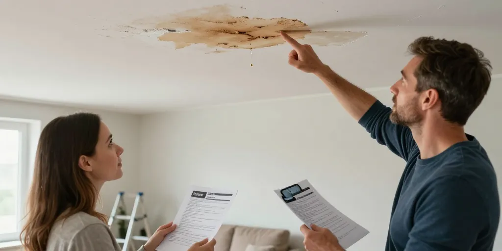 dégât des eaux plafond propriétaire